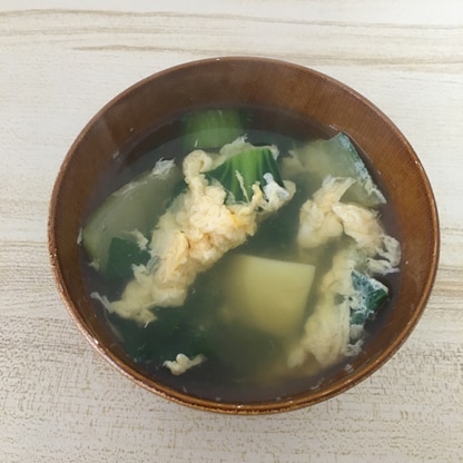 じゃがいもと青梗菜の中華スープ